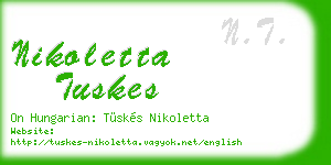 nikoletta tuskes business card
